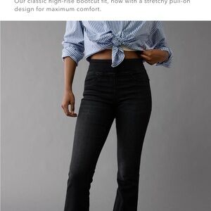 American Eagle Outfitters Black Boot Cut Jeans